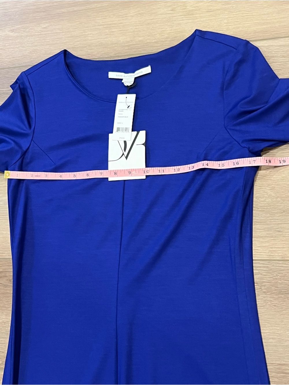 Diane Von Furstenberg Raquel Sheath Dress Royal Blue Tanza Chic Minimalist - Picture 7 of 14
